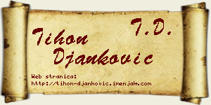 Tihon Đanković vizit kartica